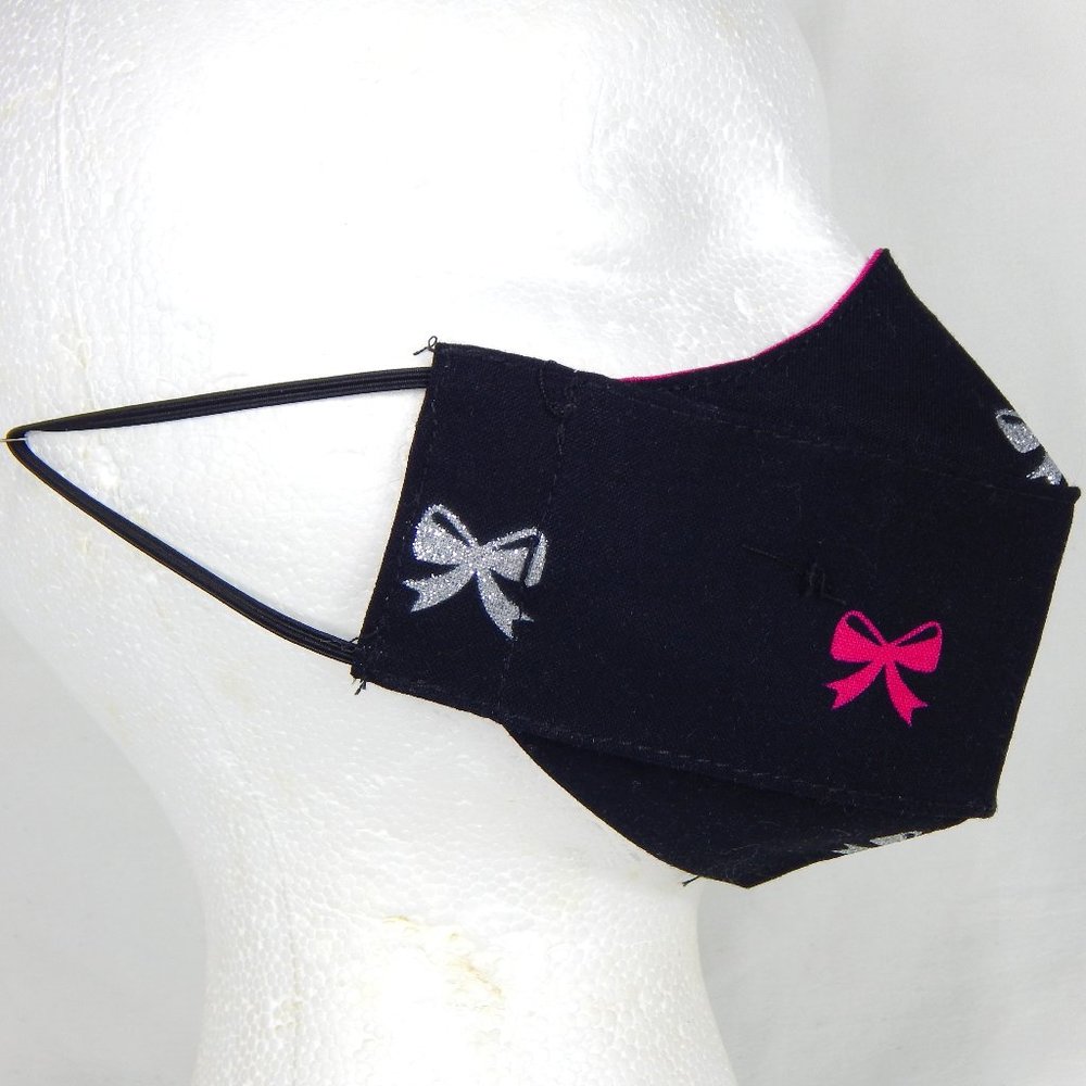 Cute Handmade Face Mask Girls 5-10 yo. Ribbons